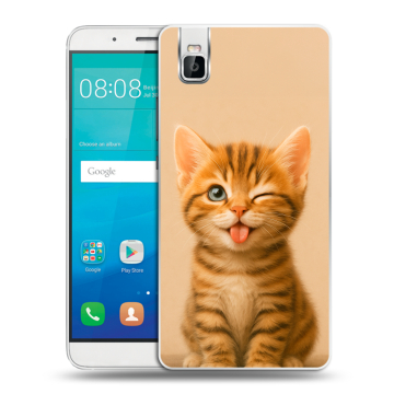 Пластиковый чехол на Huawei ShotX с принтом котенок Пластиковый чехол на Huawei ShotX с принтом котенок