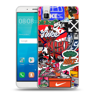 Пластиковый чехол на Huawei ShotX с принтом Найк Nike яркий Пластиковый чехол на Huawei ShotX с принтом Найк Nike яркий
