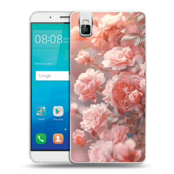 Пластиковый чехол на Huawei ShotX с принтом Розовые розы Пластиковый чехол на Huawei ShotX с принтом Розовые розы