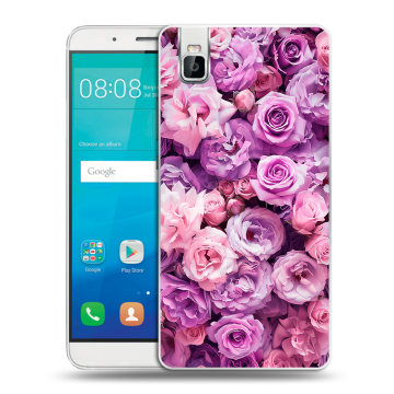 Пластиковый чехол на Huawei ShotX с принтом лавандовые розы Пластиковый чехол на Huawei ShotX с принтом лавандовые розы
