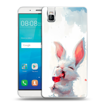 Пластиковый чехол на Huawei ShotX с принтом кролик зайчик Пластиковый чехол на Huawei ShotX с принтом кролик зайчик