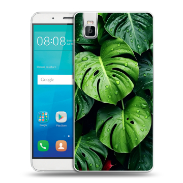 Пластиковый чехол на Huawei ShotX с принтом Листья Пластиковый чехол на Huawei ShotX с принтом Листья