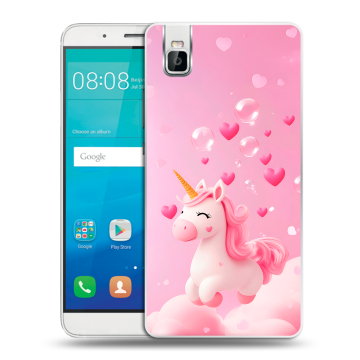 Пластиковый чехол на Huawei ShotX с принтом Единорог Пластиковый чехол на Huawei ShotX с принтом Единорог