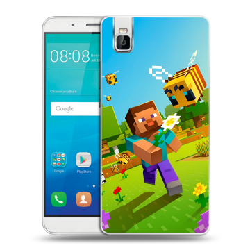 Пластиковый чехол на Huawei ShotX с принтом Майнкрафт Minecraft