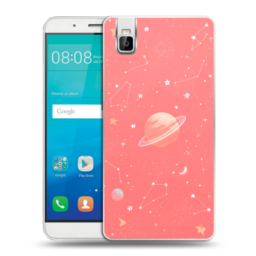 Пластиковый чехол на Huawei ShotX с принтом Розовый космос Пластиковый чехол на Huawei ShotX с принтом Розовый космос