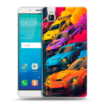 Пластиковый чехол на Huawei ShotX с принтом Тачки Пластиковый чехол на Huawei ShotX с принтом Тачки