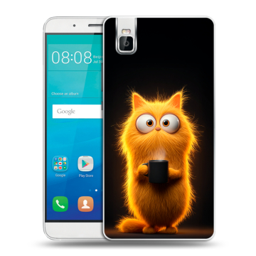 Пластиковый чехол на Huawei ShotX с принтом Смешной кот Пластиковый чехол на Huawei ShotX с принтом Смешной кот