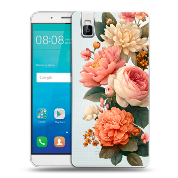 Пластиковый чехол на Huawei ShotX с принтом цветы Пластиковый чехол на Huawei ShotX с принтом цветы