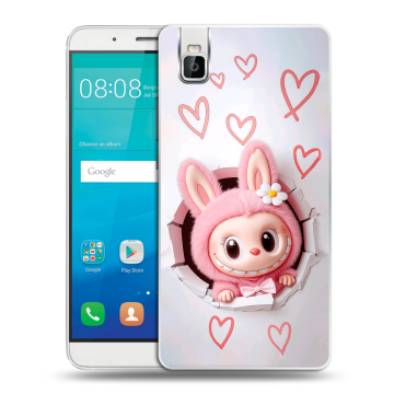 Пластиковый чехол на Huawei ShotX с принтом Labubu Лабубу