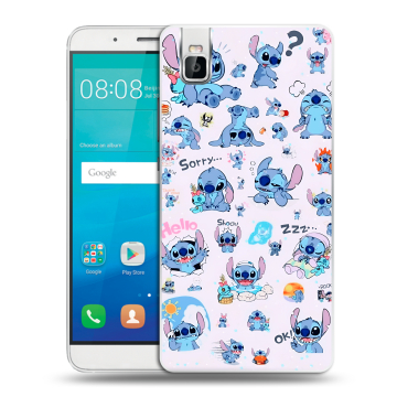 Пластиковый чехол на Huawei ShotX с принтом Лило и Стич