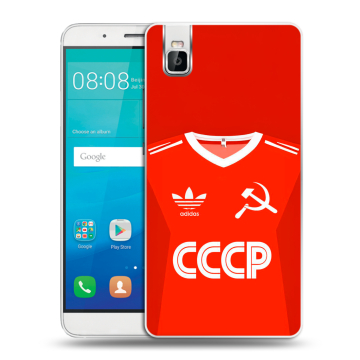 Пластиковый чехол на Huawei ShotX с принтом Флаг Герб СССР Пластиковый чехол на Huawei ShotX с принтом Флаг Герб СССР
