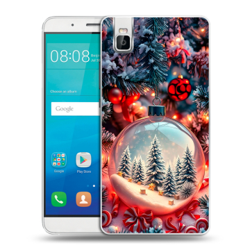 Пластиковый чехол на Huawei ShotX с принтом Новый год Пластиковый чехол на Huawei ShotX с принтом Новый год