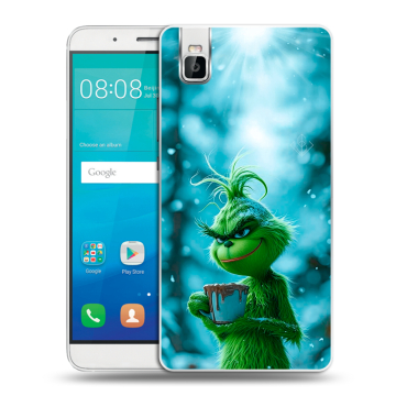 Пластиковый чехол на Huawei ShotX с принтом Новый год гринч Пластиковый чехол на Huawei ShotX с принтом Новый год гринч