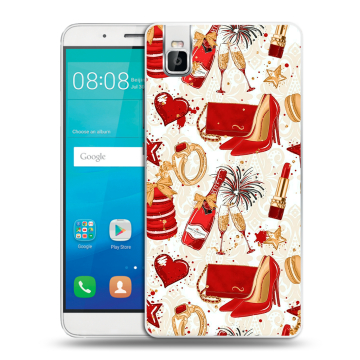 Пластиковый чехол на Huawei ShotX с принтом Новый год Пластиковый чехол на Huawei ShotX с принтом Новый год