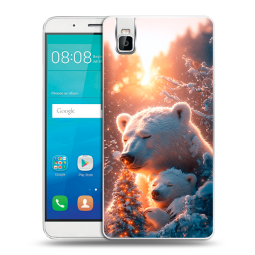 Пластиковый чехол на Huawei ShotX с принтом Новый год Пластиковый чехол на Huawei ShotX с принтом Новый год