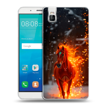 Пластиковый чехол на Huawei ShotX с принтом Новый год Пластиковый чехол на Huawei ShotX с принтом Новый год