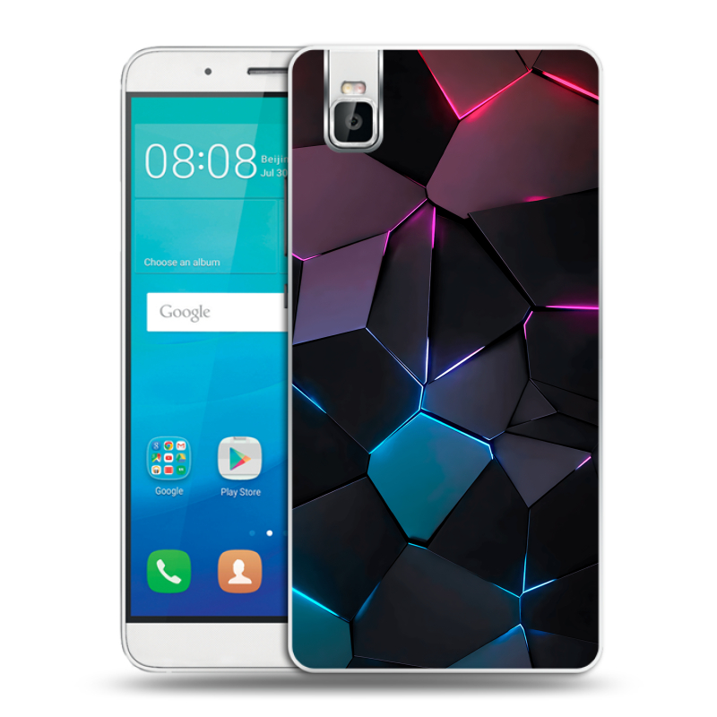 Пластиковый чехол на Huawei ShotX с принтом Геометрия неона Пластиковый чехол на Huawei ShotX с принтом Геометрия неона