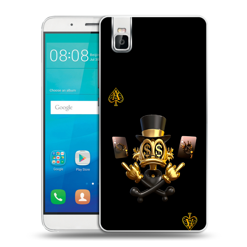 Пластиковый чехол на Huawei ShotX с принтом Золотой скрудж макдак Пластиковый чехол на Huawei ShotX с принтом Золотой скрудж макдак