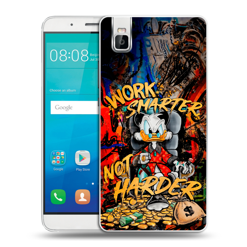 Пластиковый чехол на Huawei ShotX с принтом Дональд Дак Деньги Пластиковый чехол на Huawei ShotX с принтом Дональд Дак Деньги