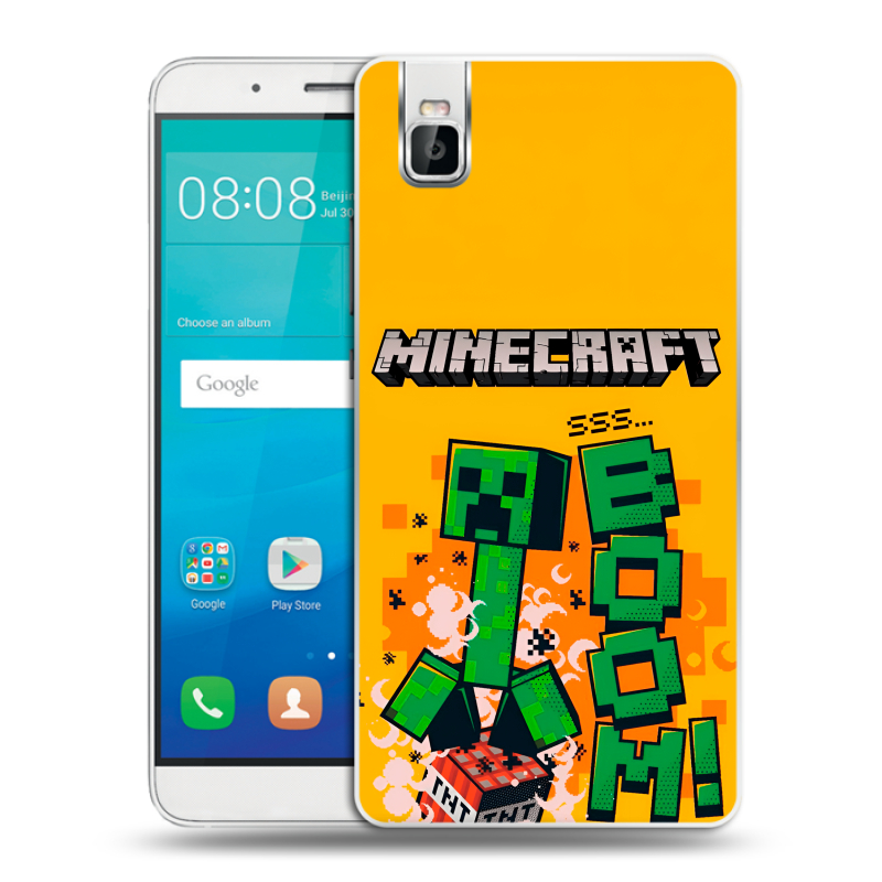 Пластиковый чехол на Huawei ShotX с принтом Майнкрафт Minecraft Пластиковый чехол на Huawei ShotX с принтом Майнкрафт Minecraft