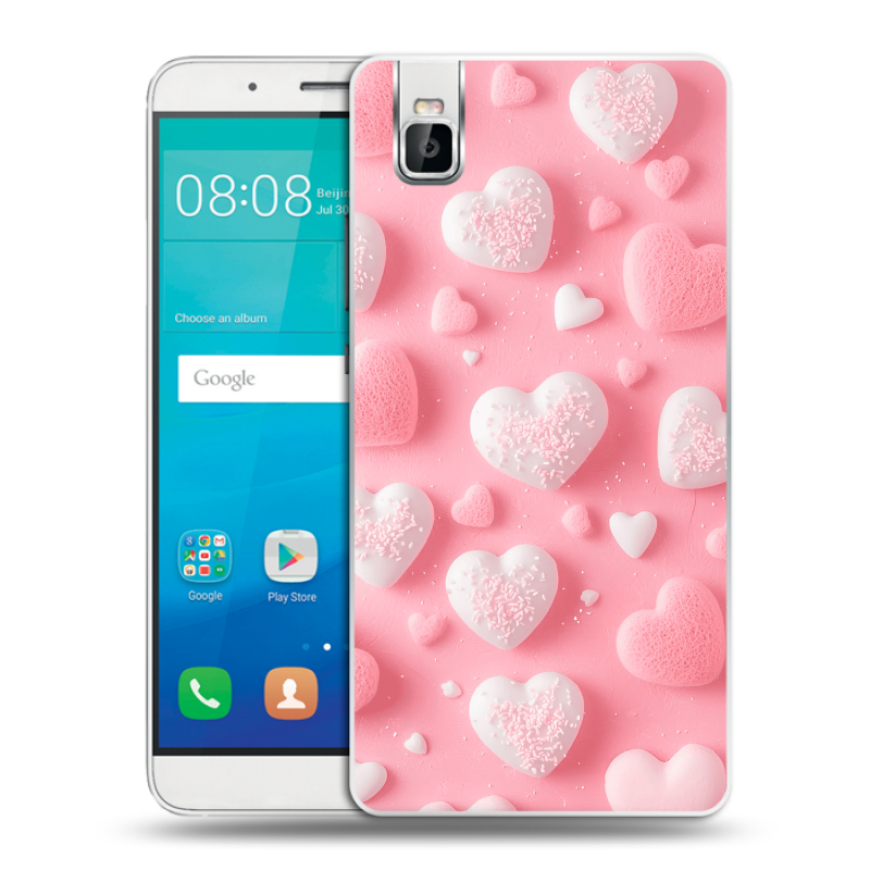 Пластиковый чехол на Huawei ShotX с принтом Сердечки Пластиковый чехол на Huawei ShotX с принтом Сердечки