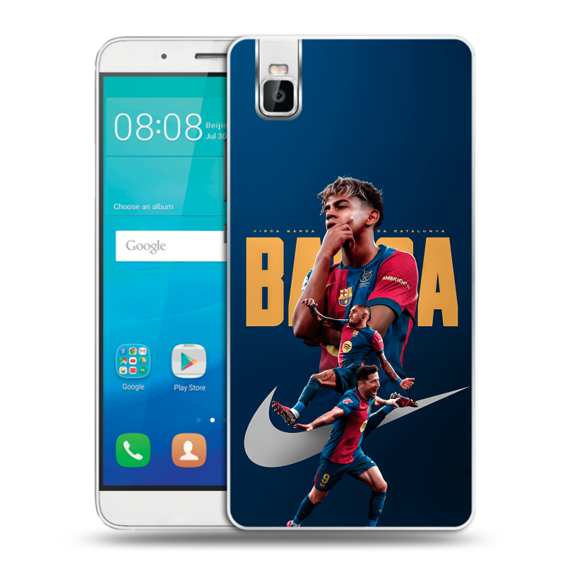 Пластиковый чехол на Huawei ShotX с принтом Барселона Barca Yamal Пластиковый чехол на Huawei ShotX с принтом Барселона Barca Yamal