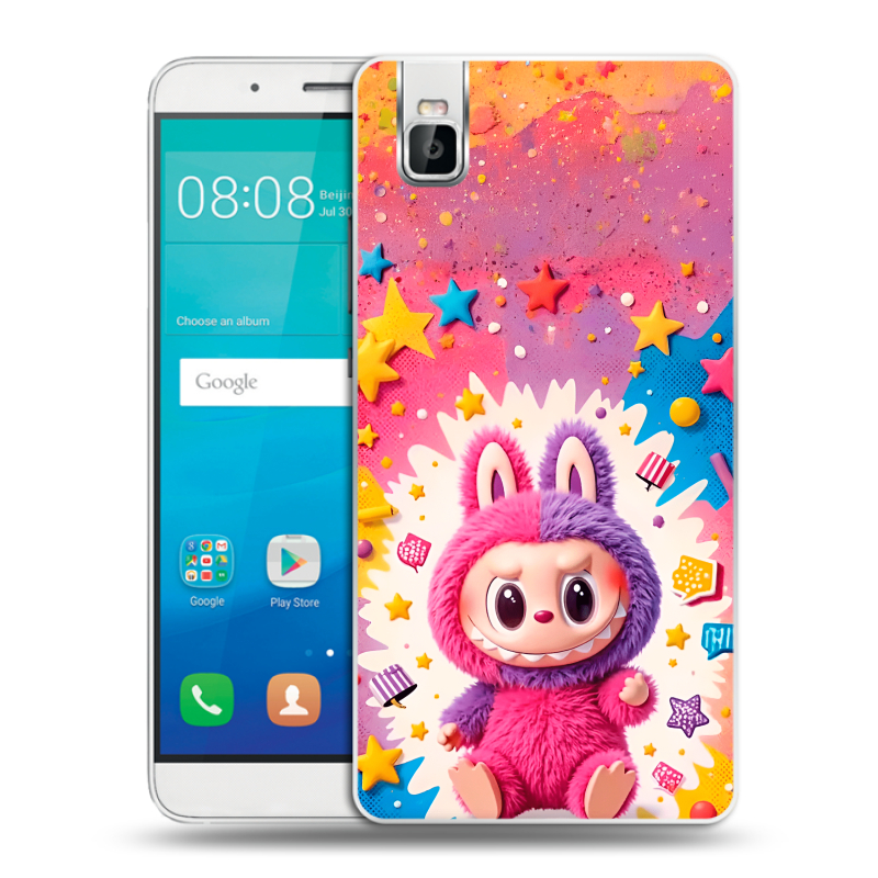 Пластиковый чехол на Huawei ShotX с принтом Labubu Лабубу Пластиковый чехол на Huawei ShotX с принтом Labubu Лабубу
