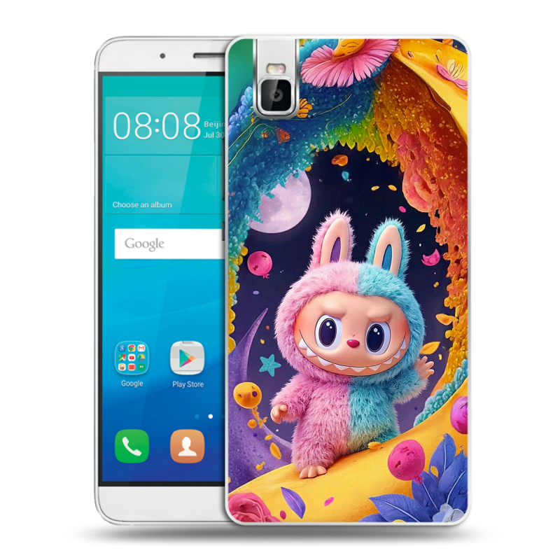 Пластиковый чехол на Huawei ShotX с принтом Labubu Лабубу Пластиковый чехол на Huawei ShotX с принтом Labubu Лабубу