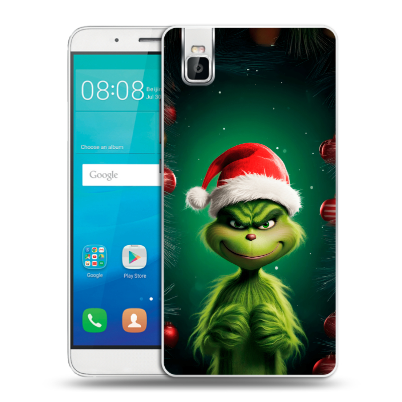 Пластиковый чехол на Huawei ShotX с принтом Гринч Новый год Рождество Пластиковый чехол на Huawei ShotX с принтом Гринч Новый год Рождество