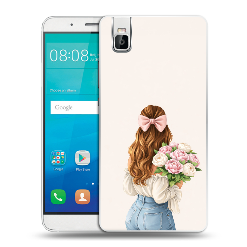Пластиковый чехол на Huawei ShotX с принтом женский Пластиковый чехол на Huawei ShotX с принтом женский