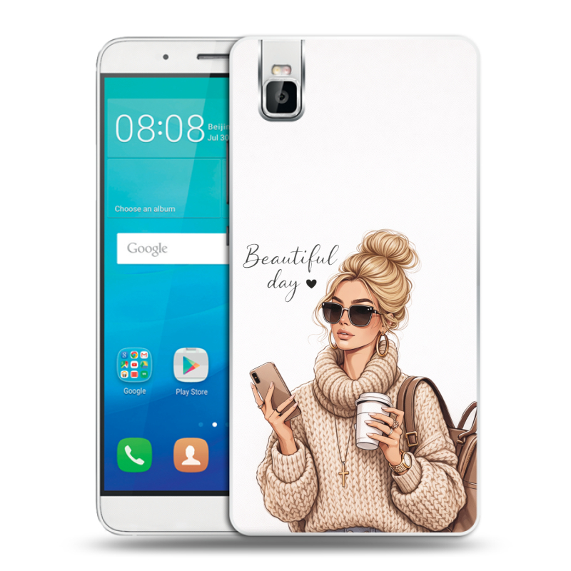 Пластиковый чехол на Huawei ShotX с принтом женский Пластиковый чехол на Huawei ShotX с принтом женский