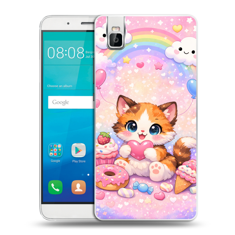 Пластиковый чехол на Huawei ShotX с принтом для девочек Пластиковый чехол на Huawei ShotX с принтом для девочек