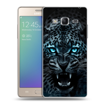 Пластиковый чехол на Samsung Z3 с принтом Темный леопард Пластиковый чехол на Samsung Z3 с принтом Темный леопард