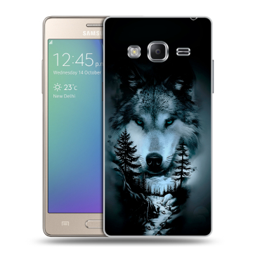 Пластиковый чехол на Samsung Z3 с принтом Лесной волк Пластиковый чехол на Samsung Z3 с принтом Лесной волк