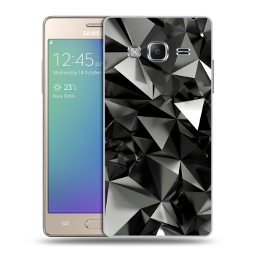 Пластиковый чехол на Samsung Z3 с принтом Черные кристаллы Пластиковый чехол на Samsung Z3 с принтом Черные кристаллы