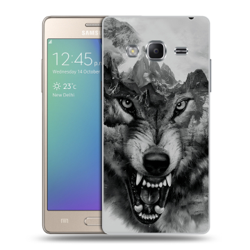 Пластиковый чехол на Samsung Z3 с принтом Волк