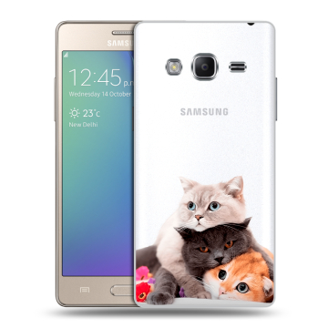 Пластиковый чехол на Samsung Z3 с принтом Кошки Пластиковый чехол на Samsung Z3 с принтом Кошки