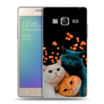 Пластиковый чехол на Samsung Z3 с принтом Кошки Пластиковый чехол на Samsung Z3 с принтом Кошки