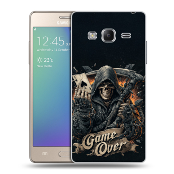 Пластиковый чехол на Samsung Z3 с принтом Скелет карты Пластиковый чехол на Samsung Z3 с принтом Скелет карты