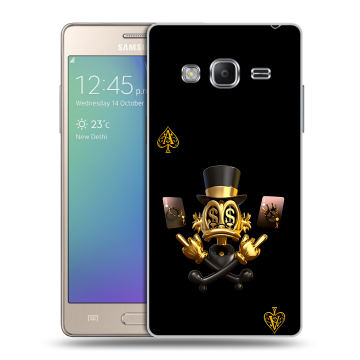 Пластиковый чехол на Samsung Z3 с принтом Золотой скрудж макдак Пластиковый чехол на Samsung Z3 с принтом Золотой скрудж макдак