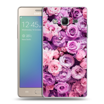 Пластиковый чехол на Samsung Z3 с принтом лавандовые розы Пластиковый чехол на Samsung Z3 с принтом лавандовые розы