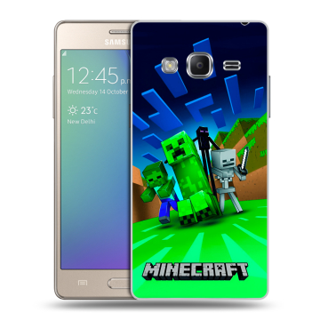 Пластиковый чехол на Samsung Z3 с принтом Майнкрафт Пластиковый чехол на Samsung Z3 с принтом Майнкрафт