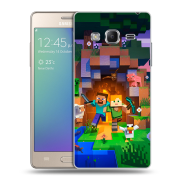 Пластиковый чехол на Samsung Z3 с принтом Майнкрафт Minecraft Пластиковый чехол на Samsung Z3 с принтом Майнкрафт Minecraft