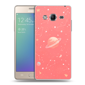 Пластиковый чехол на Samsung Z3 с принтом Розовый космос