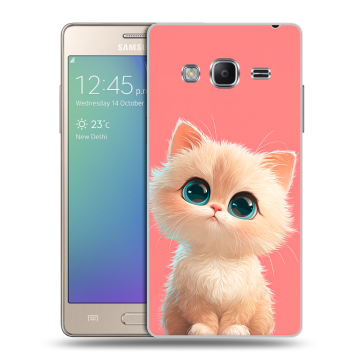 Пластиковый чехол на Samsung Z3 с принтом Розовый котенок
