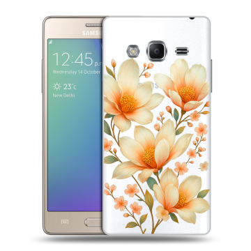 Пластиковый чехол на Samsung Z3 с принтом Цветы