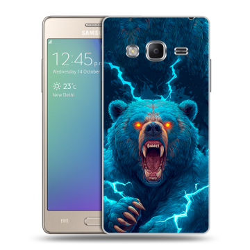 Пластиковый чехол на Samsung Z3 с принтом Медведь