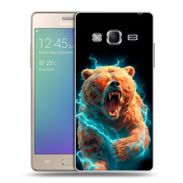 Пластиковый чехол на Samsung Z3 с принтом Медведь