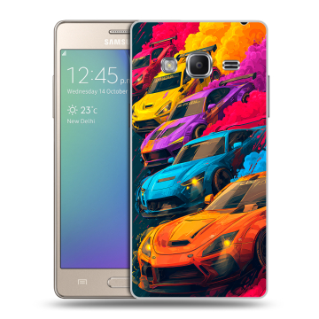 Пластиковый чехол на Samsung Z3 с принтом Тачки