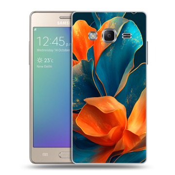 Пластиковый чехол на Samsung Z3 с принтом Цветы